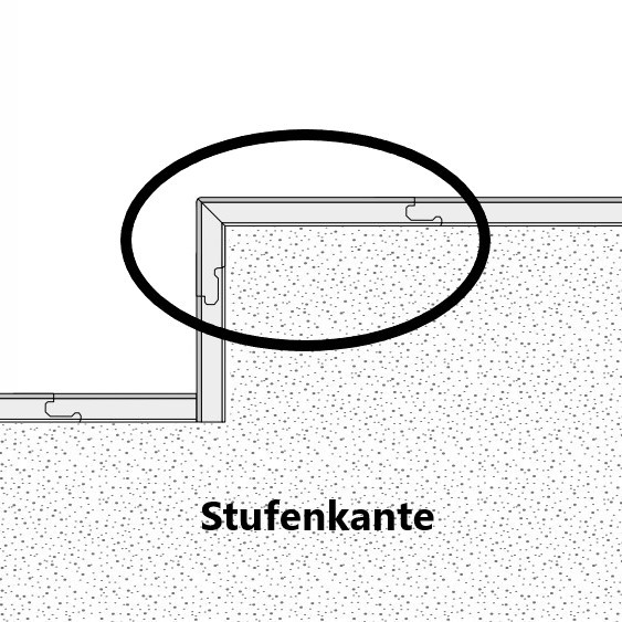 Stufenkante Parkett - Modern bis 1,20m
