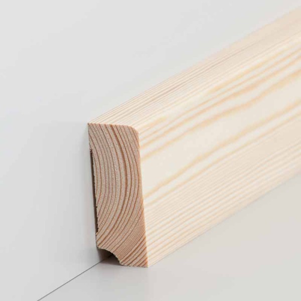 Holzfußleiste 19 X 80 mm, Massivholz, Kiefer