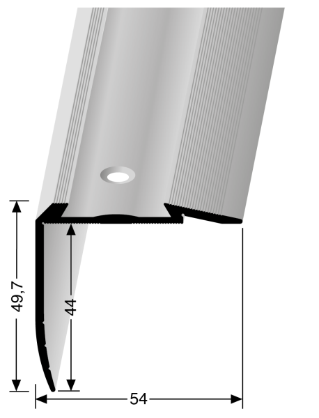 Sicherheits-Treppenkantenprofil Typ 708 N versenkt gebohrt